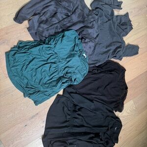 Assorted Black and Green Tops